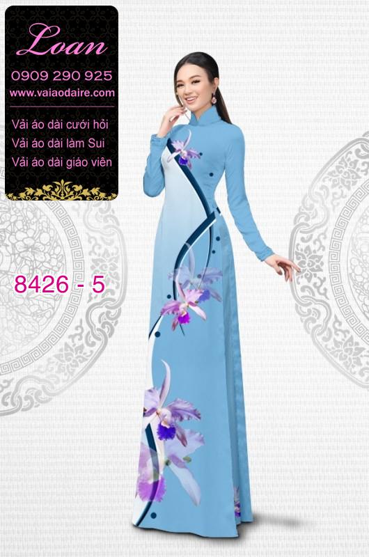 Vải áo dài hoa chạy dọc
