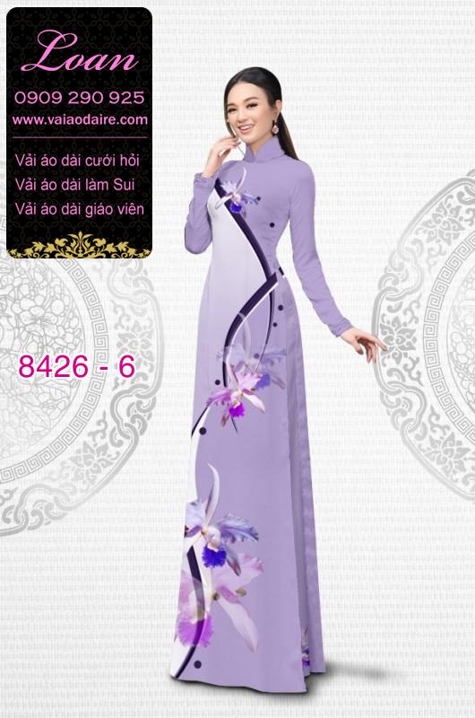 Vải áo dài hoa chạy dọc