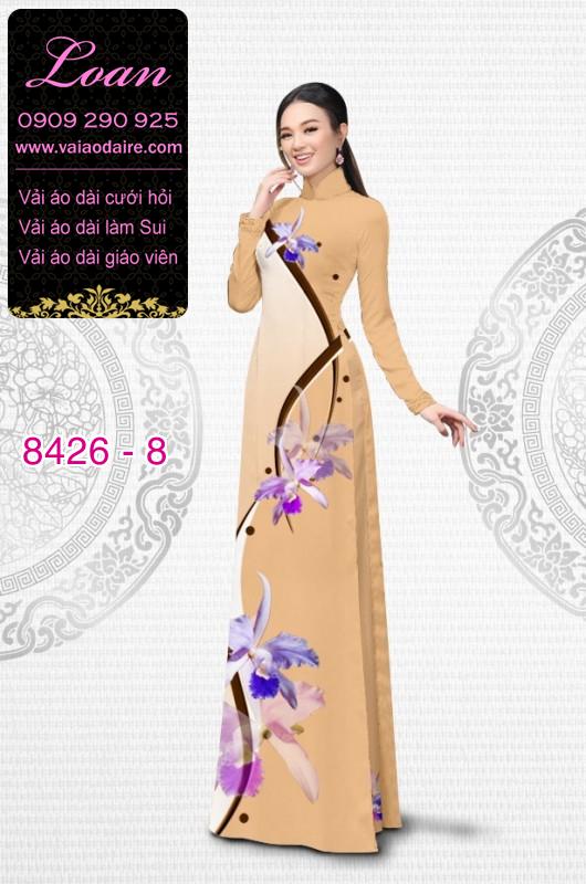 Vải áo dài hoa chạy dọc
