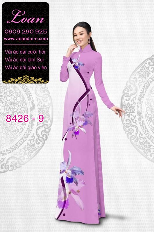 Vải áo dài hoa chạy dọc
