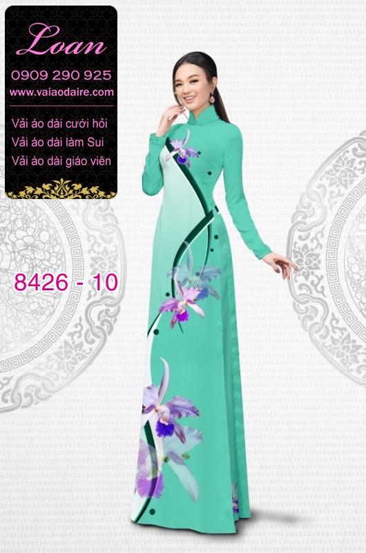 Vải áo dài hoa chạy dọc