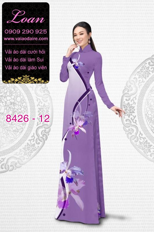 Vải áo dài hoa chạy dọc