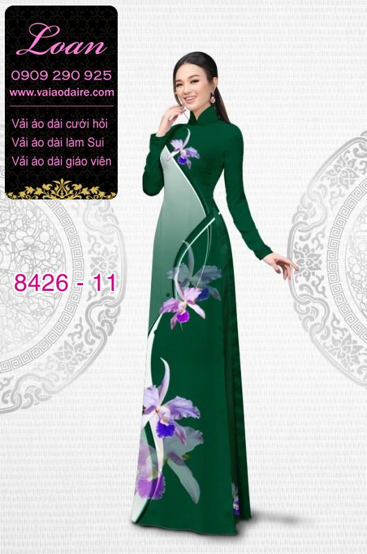 Vải áo dài hoa chạy dọc