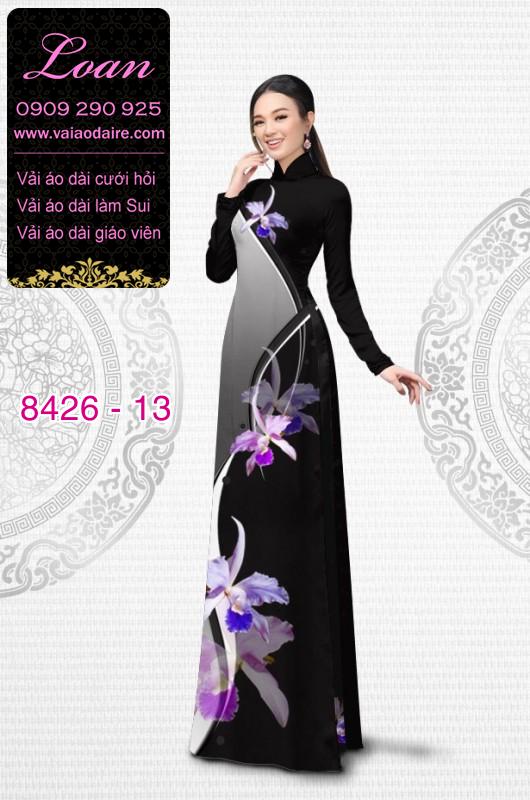 Vải áo dài hoa chạy dọc