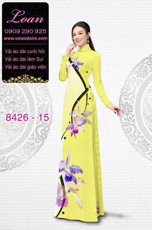 Vải áo dài hoa chạy dọc