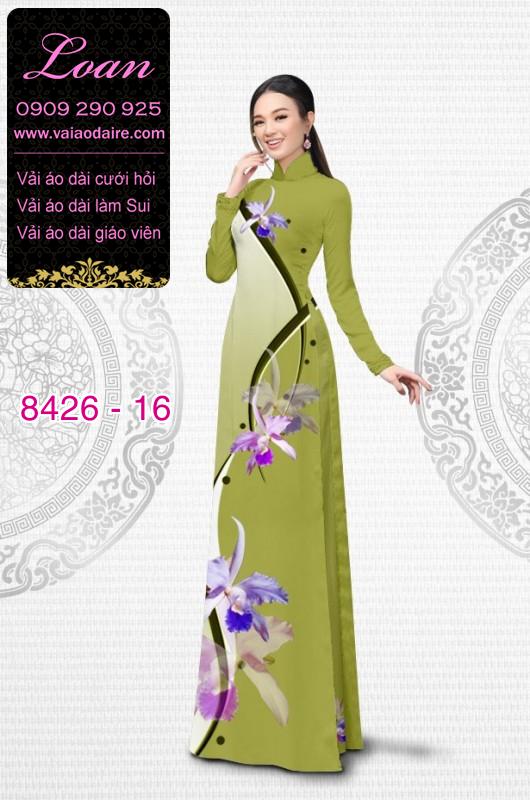 Vải áo dài hoa chạy dọc