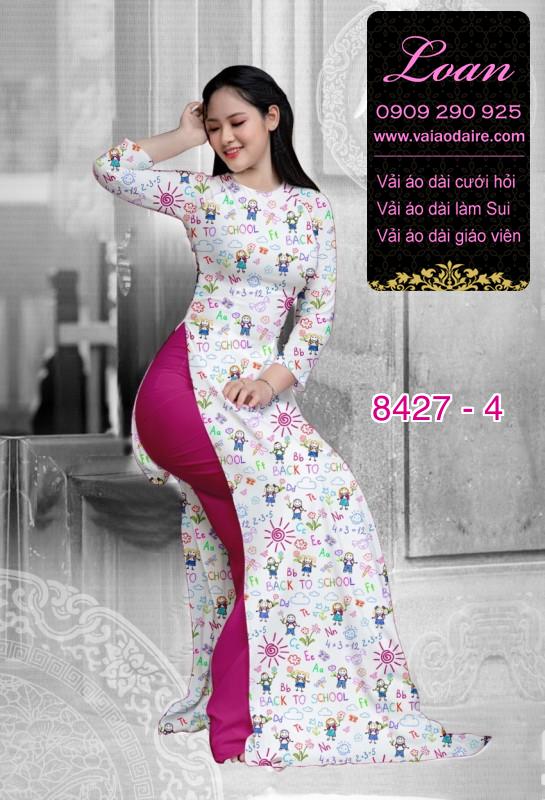 Vải áo dài hoa nhí
