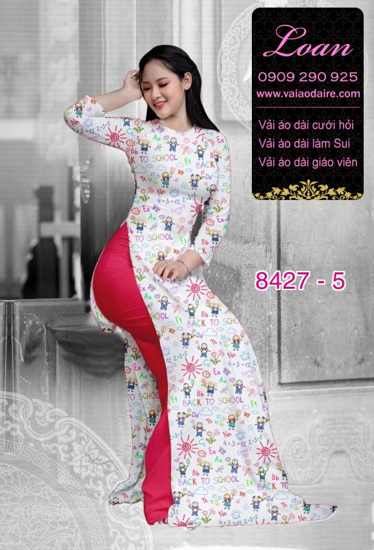 Vải áo dài hoa nhí