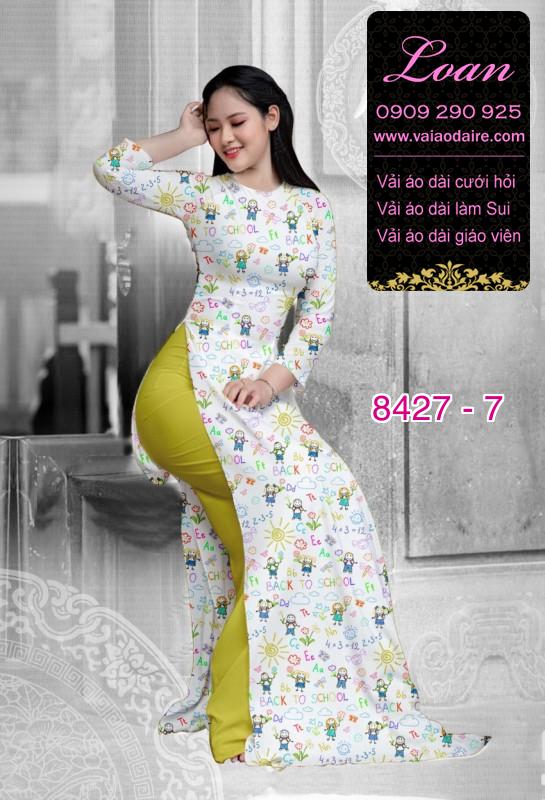 Vải áo dài hoa nhí