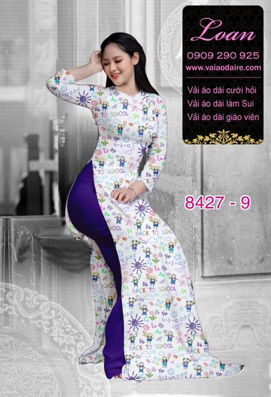 Vải áo dài hoa nhí