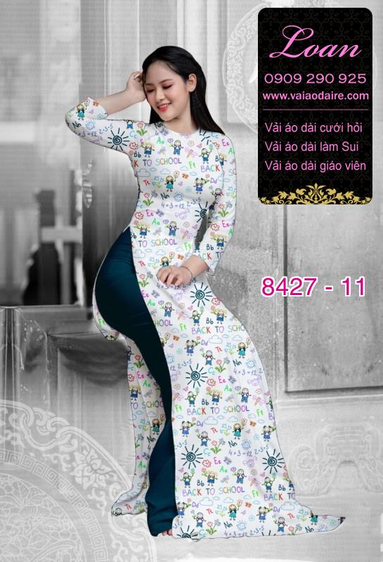 Vải áo dài hoa nhí