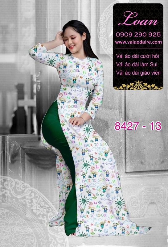 Vải áo dài hoa nhí