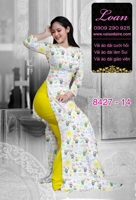 Vải áo dài hoa nhí