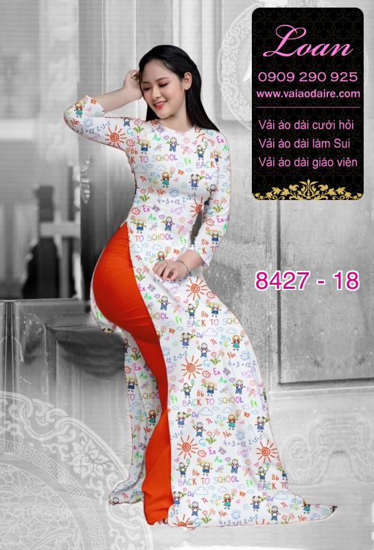 Vải áo dài hoa nhí
