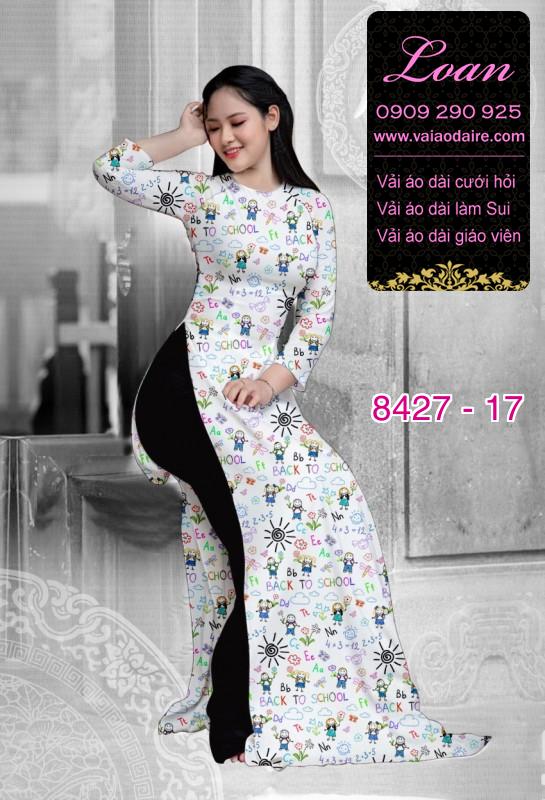 Vải áo dài hoa nhí