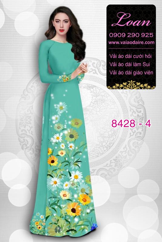 Vải áo dài hoa Cúc