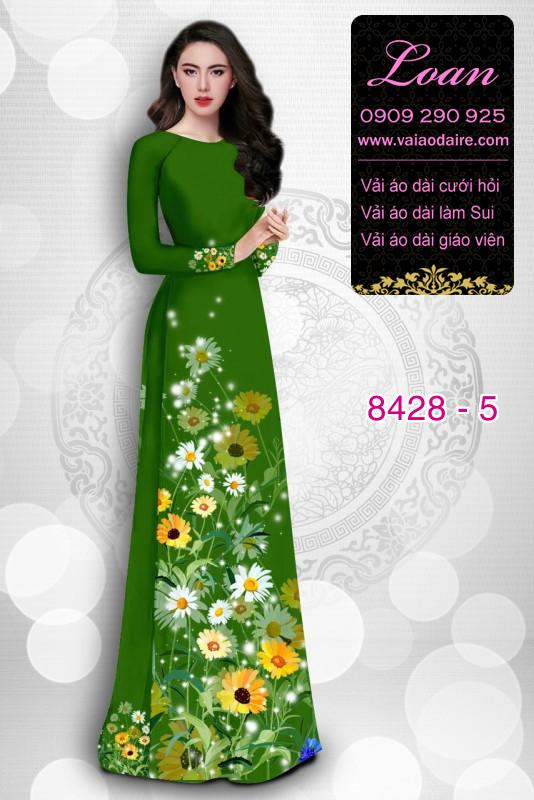 Vải áo dài hoa Cúc