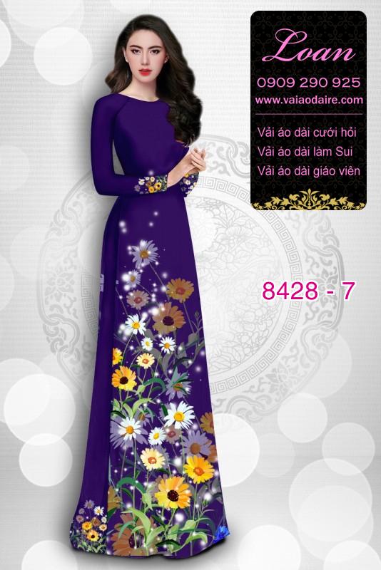 Vải áo dài hoa Cúc
