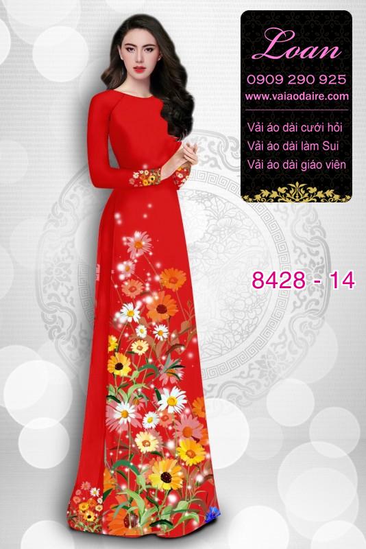Vải áo dài hoa Cúc