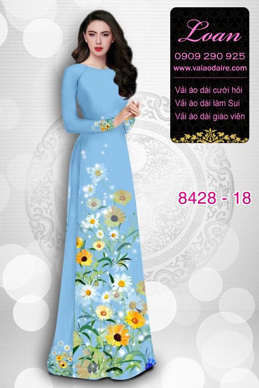 Vải áo dài hoa Cúc