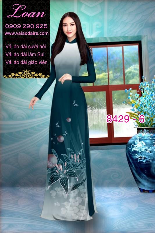 Vải áo dài hoa 3D