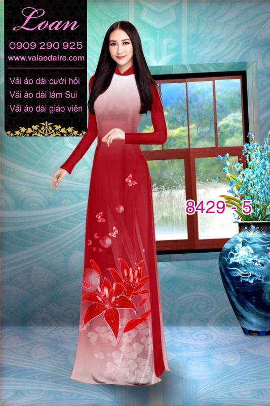 Vải áo dài hoa 3D
