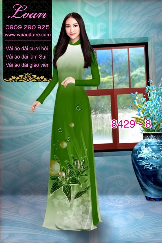 Vải áo dài hoa 3D