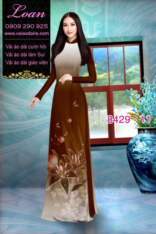Vải áo dài hoa 3D