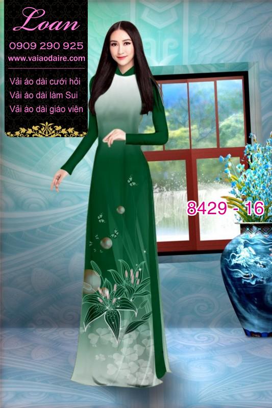 Vải áo dài hoa 3D