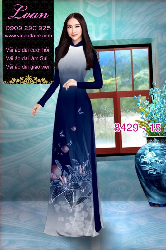 Vải áo dài hoa 3D
