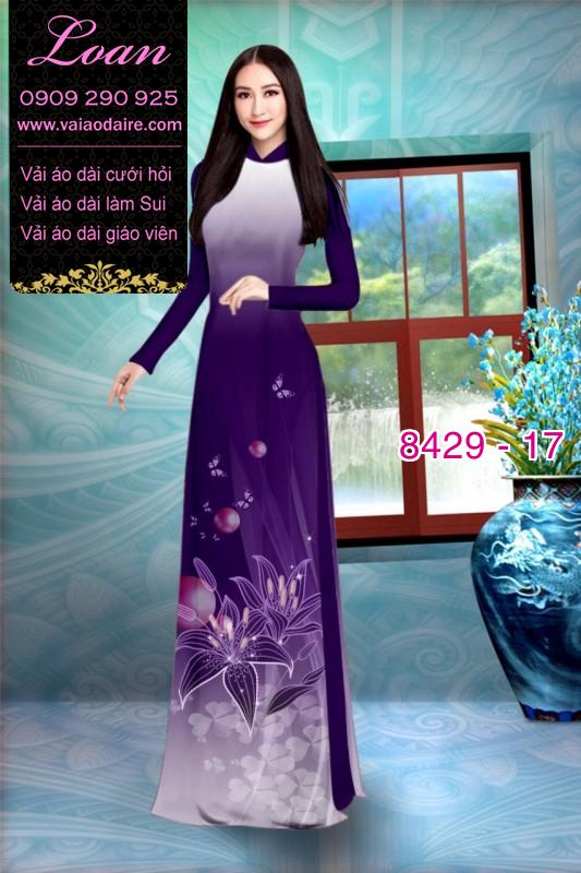 Vải áo dài hoa 3D