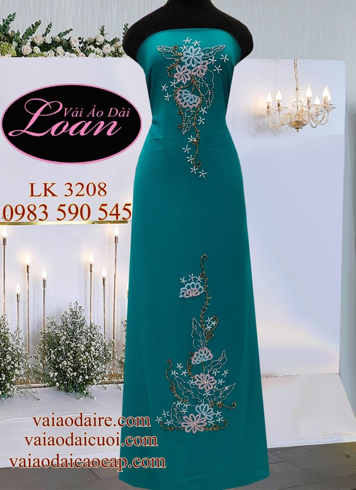 Vải áo dài kết hoa