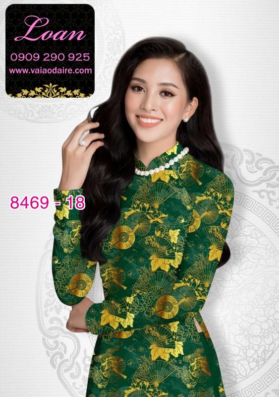 Vải áo dài hoa văn nguyên áo