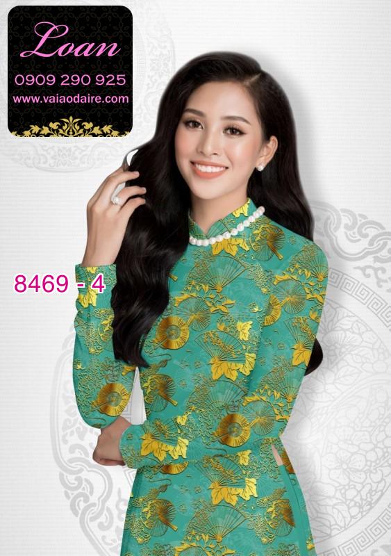 Vải áo dài hoa văn nguyên áo