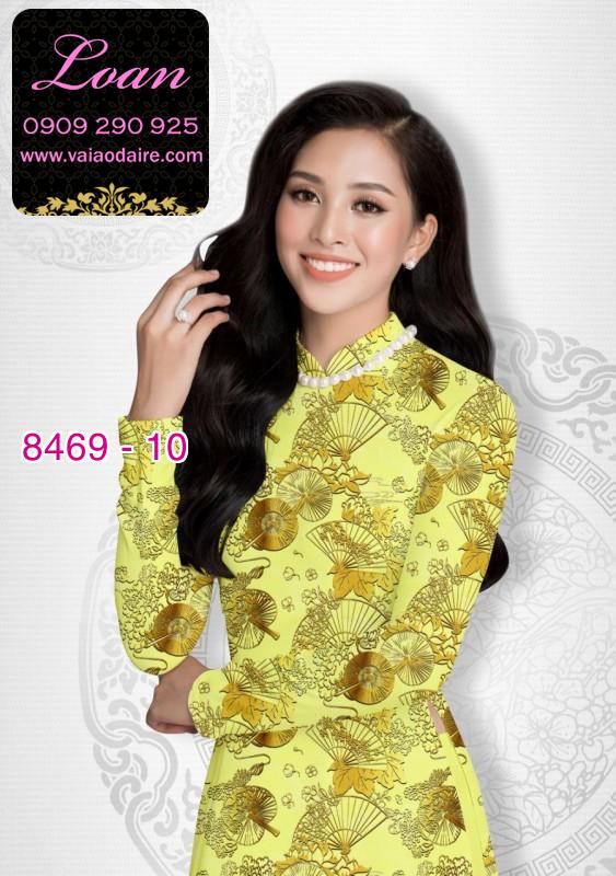 Vải áo dài hoa văn nguyên áo