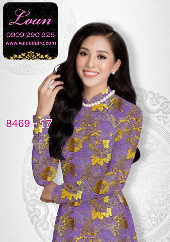 Vải áo dài hoa văn nguyên áo
