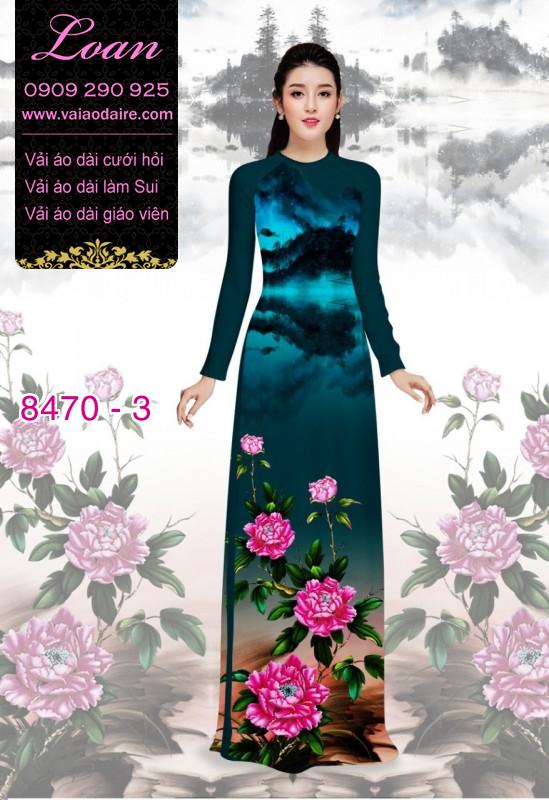 Vải áo dài hoa Mẫu Đơn