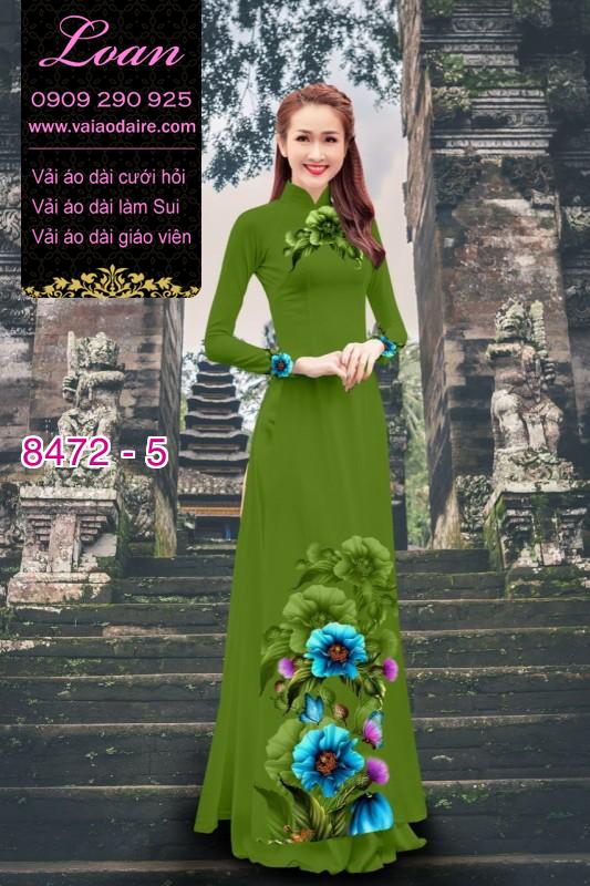 Vải áo dài hoa 3D