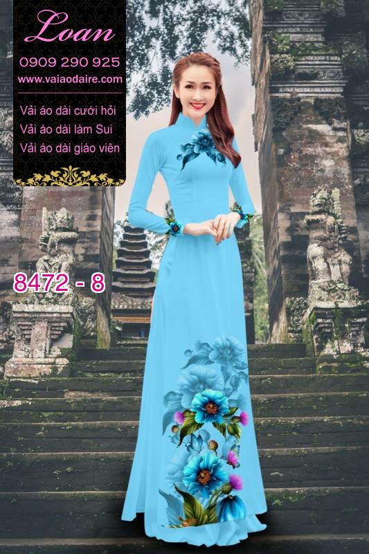 Vải áo dài hoa 3D