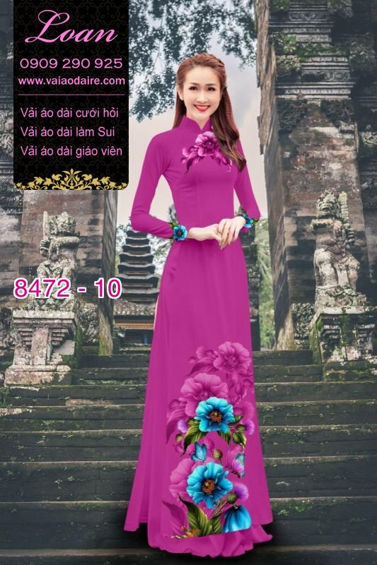 Vải áo dài hoa 3D