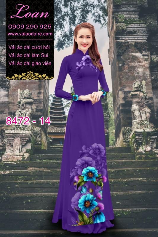 Vải áo dài hoa 3D