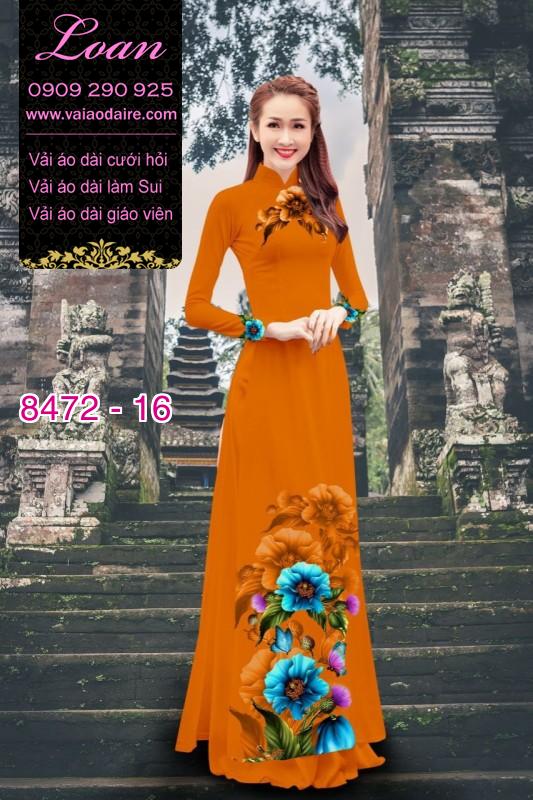 Vải áo dài hoa 3D