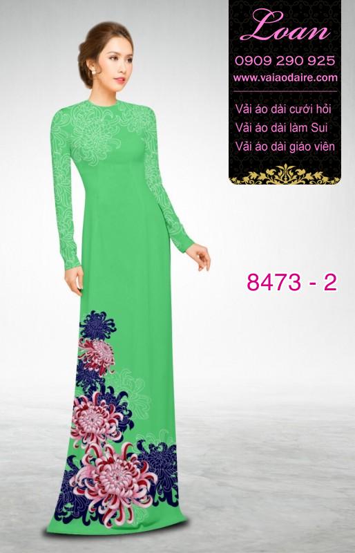 Vải áo dài hoa Cúc Đại Đóa