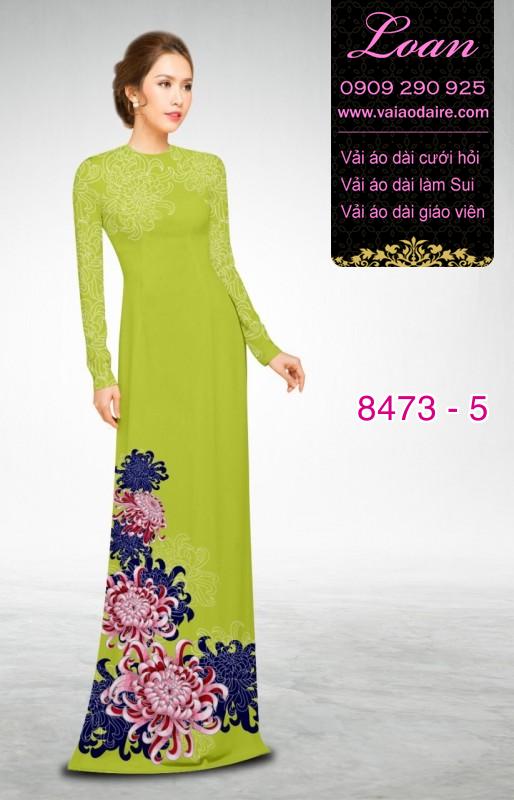 Vải áo dài hoa Cúc Đại Đóa