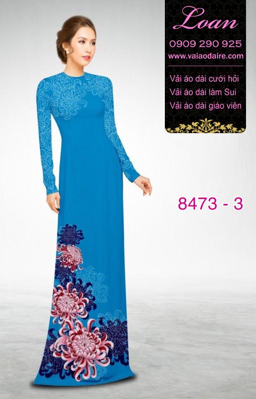 Vải áo dài hoa Cúc Đại Đóa