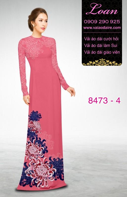 Vải áo dài hoa Cúc Đại Đóa