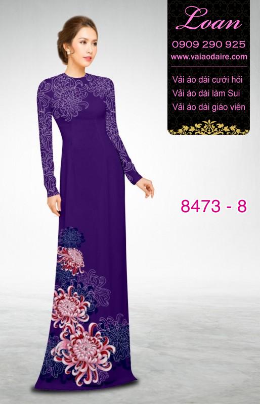 Vải áo dài hoa Cúc Đại Đóa