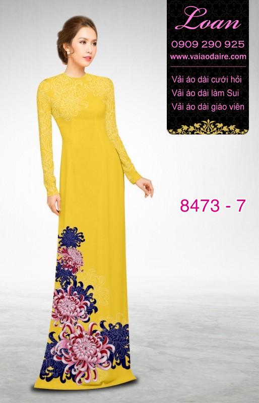 Vải áo dài hoa Cúc Đại Đóa