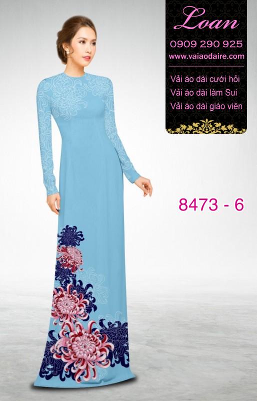 Vải áo dài hoa Cúc Đại Đóa