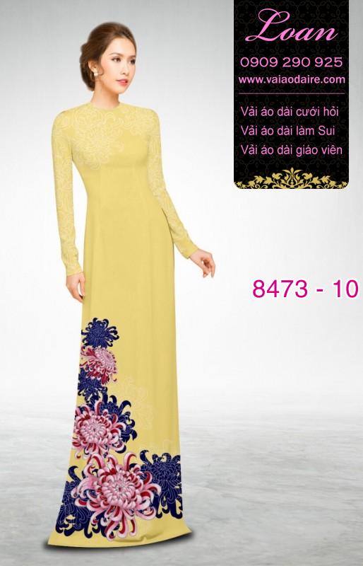 Vải áo dài hoa Cúc Đại Đóa